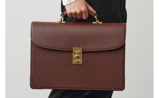 SOMES フラップブリーフケース （ブラウン）EX-33 [ソメスサドル 北海道 砂川市 12260822-a] ソメス バッグ ブリーフケース メンズ 本革 革 革製品 革鞄 革バッグ レザー somes saddle