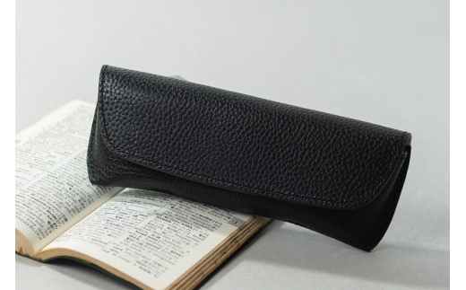 SOMES GL-14 メガネケース ブラック [ソメスサドル 北海道 砂川市 12260920] ソメス バッグ メンズ レディース 本革 革 革製品 鞄 かばん レザー ブラック