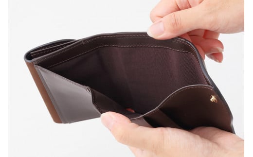 SOMES　SA-15　三つ折り財布　（ダークブラウン）[12260306]