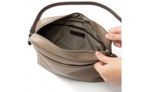 SOMES ショルダーバッグ キャバレッティ （グレージュ） CI-02 [ソメスサドル 北海道 砂川市 12260566] ソメス バッグ ショルダー 斜めがけ メンズ レディース 本革 革 革製品 革鞄 革バッグ 鞄 かばん レザー コンパクト グレージュ