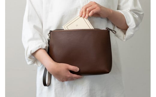 SOMES クラッチ バッグ ジェラード（ブラウン）GE-05 [ソメスサドル 北海道 砂川市 12260579] ソメス セカンドバッグ クラッチバッグ メンズ レディース 本革 革 革製品 革鞄 革バッグ 鞄 かばん レザー ブラウン