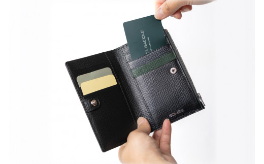 SOMES 財布 メンズ OF-07 フラグメントケース (ダークグリーン) [ソメスサドル株式会社 北海道 砂川市 12260648-b] ソメス サイフ さいふ 本革 革 レザー 革製品 二つ折り カード カード入れ 薄い 薄型 薄 コンパクト ダークグリーン