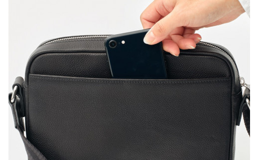 SOMES バッグ ショルダーバッグ S （ブラック） SU-22 [ソメスサドル 北海道 砂川市 12260674-a] ソメス ショルダー メンズ レディース 本革 革 革製品 革鞄 革バッグ 鞄 かばん レザー 斜めがけ 黒 小さめ スマート ブラック