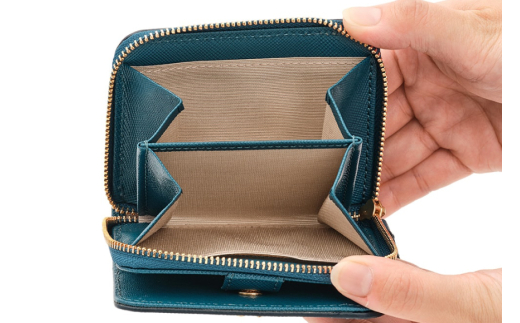 SOMES 二つ折り財布 （ブルー）PT-75 [ソメスサドル 北海道 砂川市 12260815-b] ソメス 財布 レディース 二つ折り 二つ折 2つ折り 本革 革 革製品 レザー ウォレット サイフ さいふ somes saddle ブルー