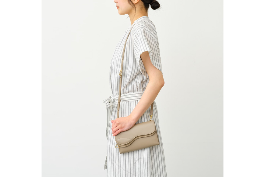 SOMES SA-17 ウォレットショルダー グレージュ [ソメスサドル 北海道 砂川市 12260908] ソメス お財布ポシェット ウォレットショルダーバッグ ブランド 日本製 本革 革 革製品 レザー グレージュ