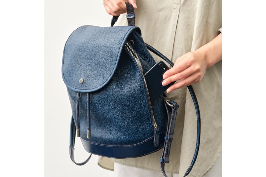 SOMES バックパック （ブルー）RE-37 [ソメスサドル 北海道 砂川市 12260753-a] ソメス リュック リュックサック レディース レザー 本革 革 革製品 革鞄 革バッグ 鞄 かばん ブルー