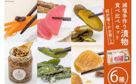 無添加 減塩 手作り 漬物 6種 食べ比べ セット [たびのそら 北海道 砂川市 12260517] 冷蔵 漬け物 つけもの 個包装