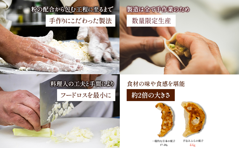 【北海道富良野市】手包みふらの餃子 8個入×4 (中華 冷凍 即席 食品 簡単 加工品 調理不要 おかず 手作り 道産 富良野 ふらの 北海道 送料無料)