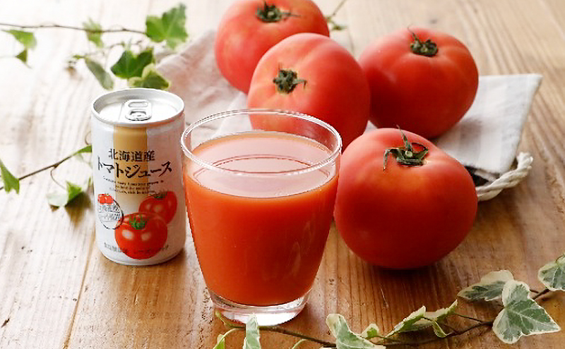 北海道産 トマトジュース　160g×30本入り 食塩無添加 (ジュース トマトジュース トマト とまと 野菜 野菜ジュース 飲み物 缶 健康 美容 北海道 道産 富良野市 ふらの)