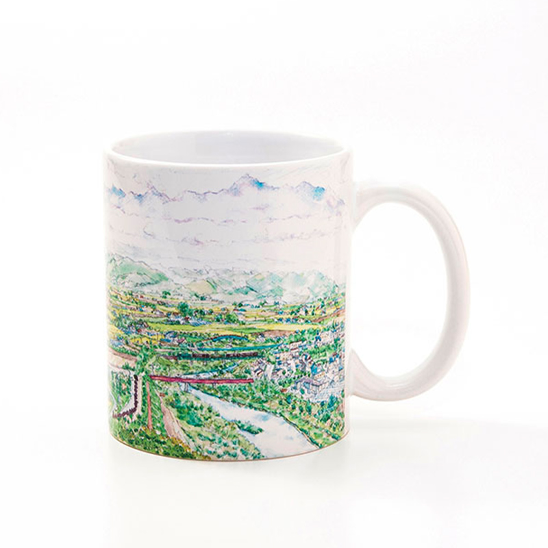 半農半画家 イマイカツミ ≪マグカップ（350ml）≫～富良野眺望～ 北海道 富良野 ふらの 景色 マグ アート 画家 絵画