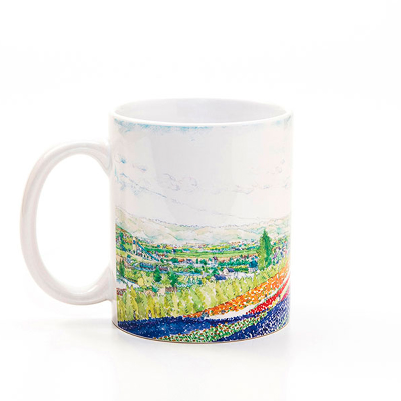 半農半画家 イマイカツミ ≪マグカップ（350ml）≫ ～ラベンダー畑～ 北海道 富良野 ふらの 景色 マグ アート 画家 絵画