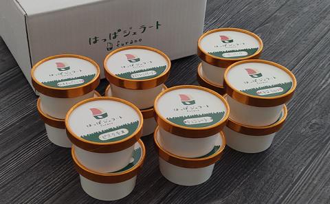 ◆3ヵ月定期便◆おすすめジェラート 12個セット【富良野　はっぱジェラート】≪配送不可地域：沖縄県、離島≫アイス ジェラード デザート 北海道 富良野市 道産 直送 ふらの 贈り物 ギフト