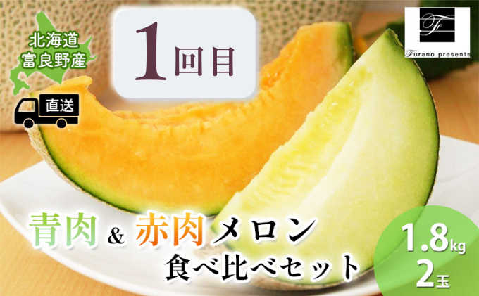 年3回定期便】【2025年7～10月お届け】高品質 フラノプレゼンツ が贈る 赤肉 青肉 メロン ＆ 新鮮 野菜 の 品種 食べ比べ 計6種 定期便  (メロン とうもろこし かぼちゃ 北海道 富良野市 野菜 果物 フルーツ 甘い 新鮮): 富良野市ANAのふるさと納税