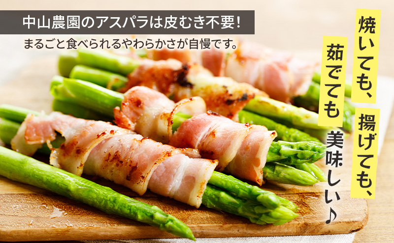[ANA限定]【2026年春発送】富良野産 アスパラ 約1kg  贅沢な太め (L～3Lサイズ混合) 中山農園 野菜
