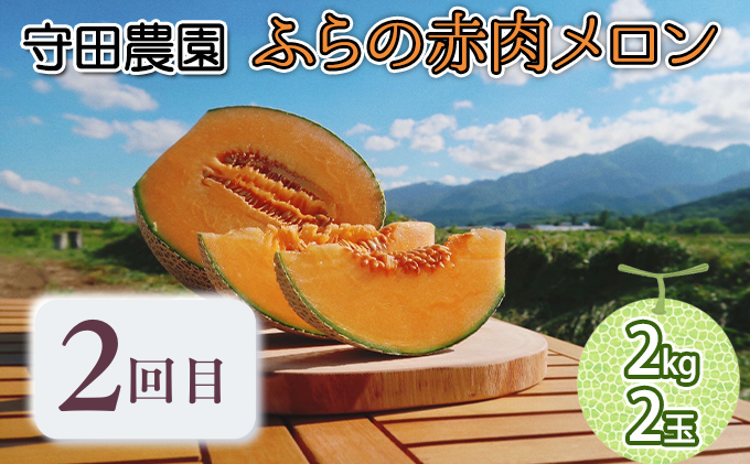 【年3回定期便】【2025年7～9月連続お届け】数量限定！ ふらのメロン 厳選3農家 コラボ 定期便(1) 食べ比べ 赤肉 2玉×3回 合計6玉 (北海道 富良野市 果物 フルーツ 甘い デザート 産地直送 新鮮 先着順 ジュラファーム富良野 守田農園 スイートベジタブルファクトリー)