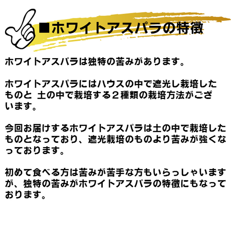 【2026年5月中旬～発送】訳あり ホワイト アスパラ SMサイズ混合 1kg セット北海道 富良野市 (スイートベジタブルファクトリー) 野菜 新鮮 直送 朝採り アスパラガス 道産 北海道 ふらの	