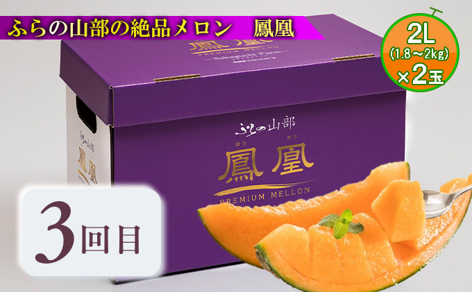 【年3回定期便】【2026年7～8月連続お届け】数量限定！ 美味 ふらのメロン 厳選3農家 コラボ 定期便(2) 食べ比べ 赤肉 2玉×3回 合計6玉 (北海道 富良野市 果物 フルーツ 甘い デザート 産地直送 新鮮 先着順 中島農園 相馬農園 坂口農産)