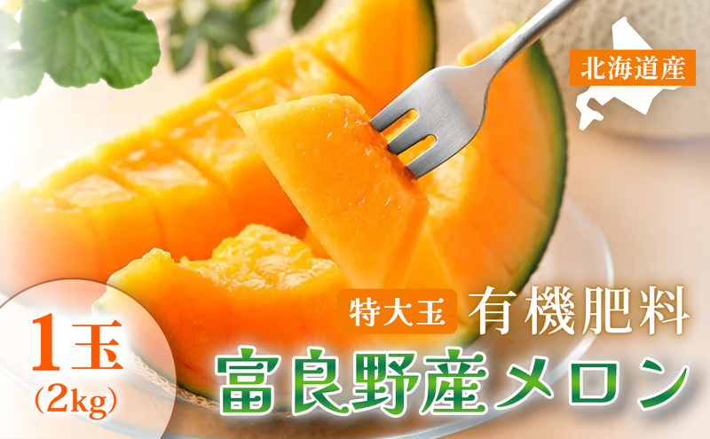 【糖度15度以上 赤肉メロン】富良野産 特秀品メロン 2kg×1玉 1箱｜北海道富良野市 7～8月発送 贈答用 ギフト プレゼント メロン 赤肉メロン 富良野メロン 果物 フルーツ とろける甘さ 夏季限定 旬の味覚 芳醇な香り
