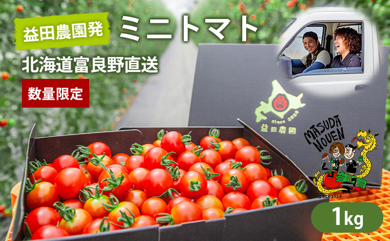 【数量限定・2025年7月中旬～順次発送】富良野 益田農園産 ミニトマト 約1kg トマト ギフト 北海道 富良野市 野菜 とれたて 新鮮 限定 数量限定 (益田農園)