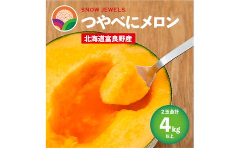 【 2026年6～8月発送】 先行受付 北海道 富良野産 赤肉 つやべに メロン 2玉 箱 4kg以上 大玉 (ふらの 丸山農園) メロン フルーツ 果物 新鮮 甘い 贈り物 ギフト 道産 ジューシー おやつ ふらの ブランド 夏