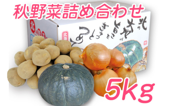 【2026年10月上旬より発送】北海道 富良野産 野菜 5kgセット じゃがいも＆玉ねぎ＆かぼちゃ 3種 詰め合わせ (中山農園) 野菜 新鮮 直送 いも 道産 ふらの 送料無料 数量限定 先着順 北海道 富良野市 ほくほく 秋