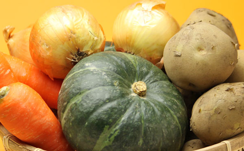 【2025年10月下旬～発送】北海道富良野　野菜セット【10kg詰め】 野菜 新鮮 ふらの にんじん 人参 かぼちゃ じゃがいも 芋 玉ねぎ たまねぎ ごぼう ゆり根 赤たまねぎ お米　)