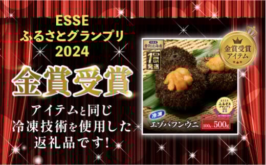 登別近海産 キタムラサキウニ 冷凍パック500g【6月以降順次配送】 [mh-0777]