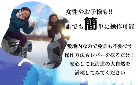 N.O.P登別オフロードパーク スノーモービル 約60分利用券（フリーコース）　[nt-0559]