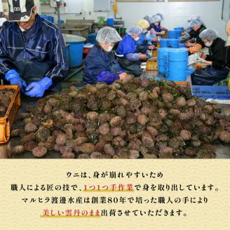 極上！北海道産キタムラサキウニ折詰400g ※2025年6月下旬～順次発送［mh-0252］