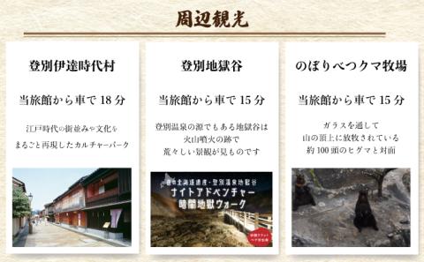 登別カルルス温泉　鈴木旅館　日帰り入浴券（11枚綴り）　[sz-0308]