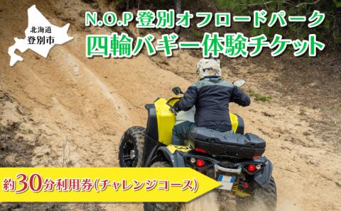 N.O.P登別オフロードパーク 四輪バギー 約30分利用券（チャレンジコース）　[nt-0555]