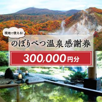 のぼりべつ温泉感謝券300，000円分　[ic-0416]