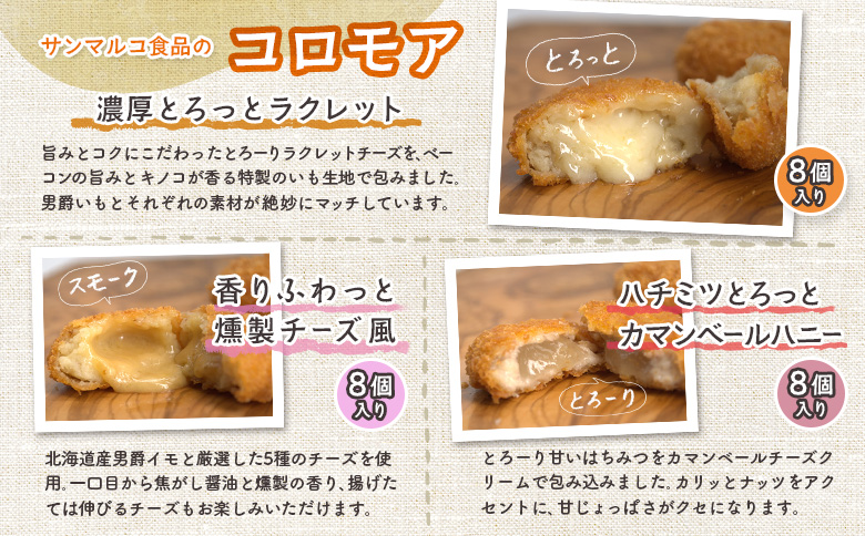 【サンマルコ食品】コロモアコロッケチーズ全3種計24個セット【070004】