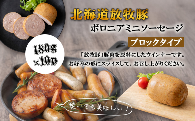 放牧豚ボロニアミニソーセージ 180g×10P【120108】