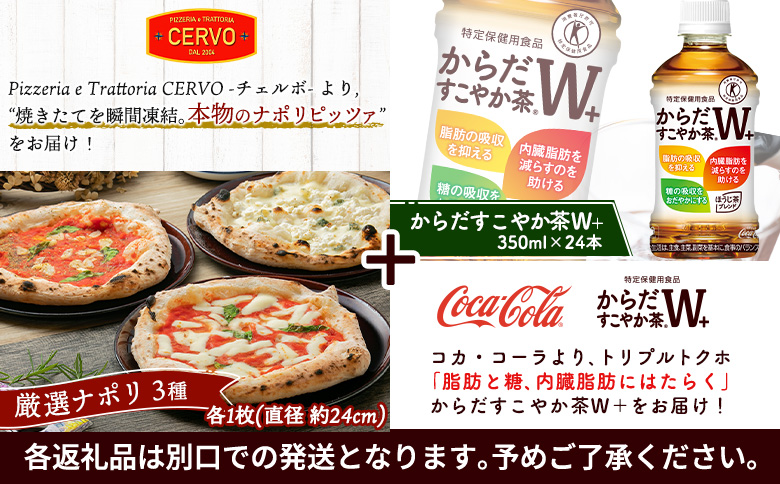 石窯ピッツァ3枚（ナポリ3種）とからだすこやか茶のセット【C99007】
