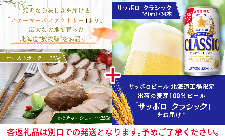 モモチャーシュー＆ローストポークとサッポロクラシックのセット【C99010】