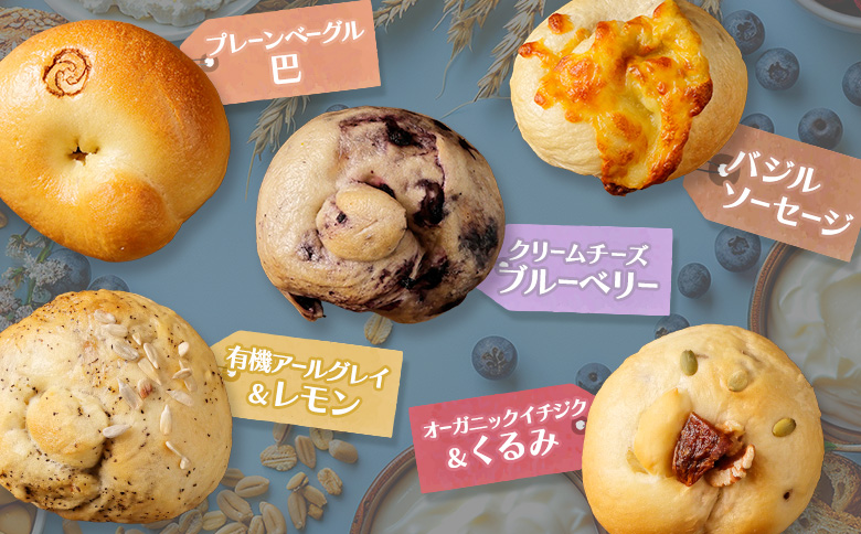 【定期便：全2回】トモヱベーグル ギフトセット「北の麦輪（むぎわ）１０個セット」【330003】