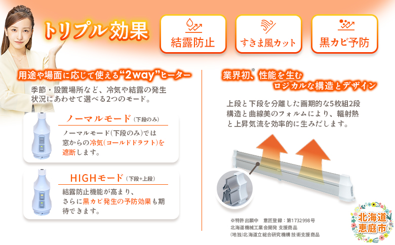 結露防止ヒーター　aru（アル）　60cmタイプ（aru-600SL）【09022】