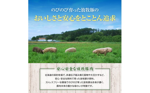 北海道産放牧豚 しゃぶしゃぶ肉（ロース・モモ）セット ×2セット【12000501】