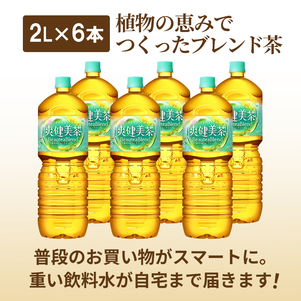 『定期便：全4回』爽健美茶2L×6本【38002001】