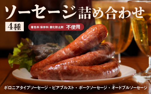 4種ソーセージ詰め合わせ（S-1）保存料不使用【58000201】