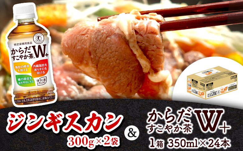 阿部精肉店のジンギスカン600gとからだすこやか茶のセット【C9900201】