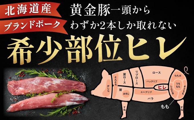 北海道 伊達 黄金豚 ヒレカツ用 120g×3パック（計360g）小分け 真空 お肉 豚肉 ひれかつ