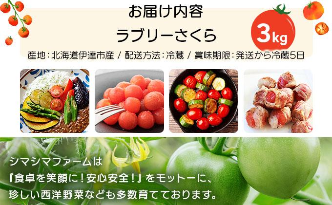 【 2026年発送 】先行予約 北海道 伊達市 ミニトマト ラブリーさくら 3kg 【オンライン決済限定】55250961