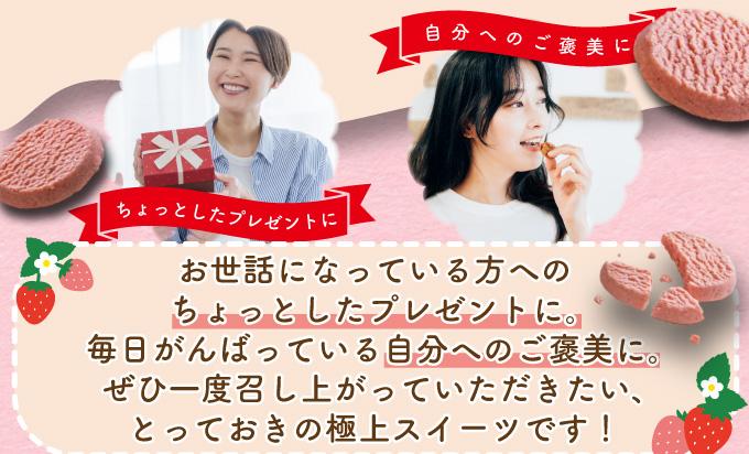 伊達産すずあかねから生まれた【森のおくりもの】ストロベリー・ショコラクッキー 20個