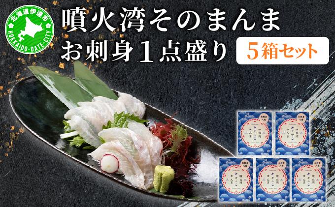 噴火湾そのまんま お刺身1点盛り(わさび・醤油付き)5箱 旬菜一鮮 だて大和屋 厳選 魚介 海鮮 刺身 刺し身 小分け 新鮮 魚介類 魚貝類 加工食品 贈答 ギフト 贈り物 ご褒美