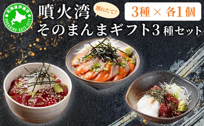 噴火湾そのまんま ギフトセット(3種各1箱)　旬菜一鮮 だて大和屋 厳選 魚介 海鮮 刺身 刺し身 小分け 新鮮 魚介類 魚貝類 加工食品 贈答 ギフト 贈り物 ご褒美