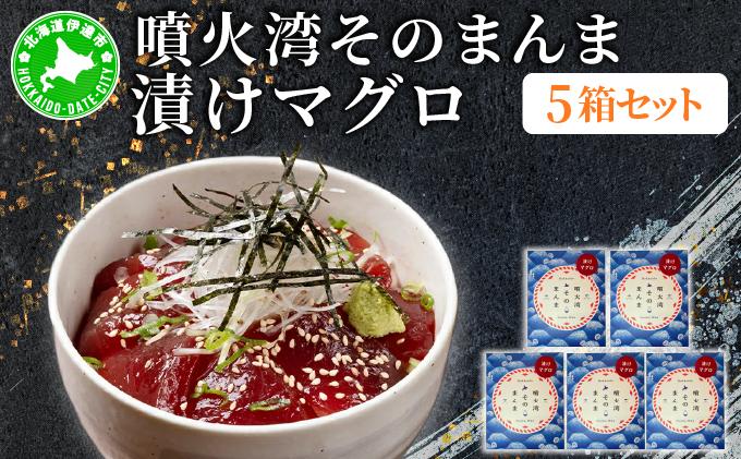 噴火湾そのまんま 漬けマグロ(わさび・醤油・海苔付き)5箱 旬菜一鮮 だて大和屋 厳選 魚介 海鮮 刺身 刺し身 小分け 新鮮 魚介類 魚貝類 加工食品 贈答 ギフト 贈り物 ご褒美