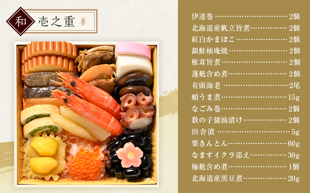 北のシェフオリジナル御節 彩