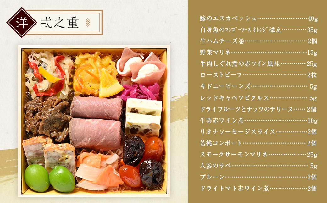 北のシェフオリジナル御節 彩